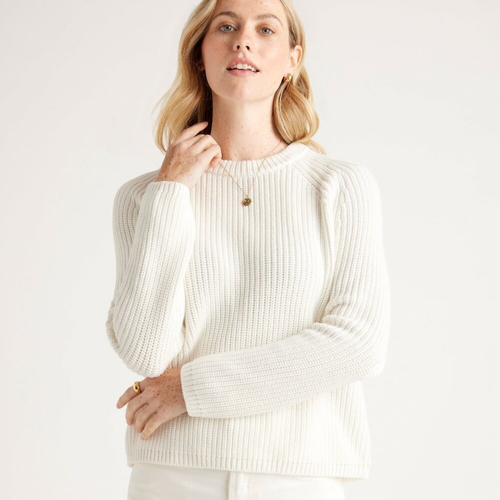100% Organic Cotton Fisherman Crew Sweater